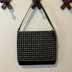 Kate Spade Geometric Black White Shoulder Bag 11x10
